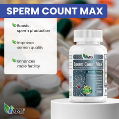Sperm Count Max label shot highlighting natural ingredients and minerals
