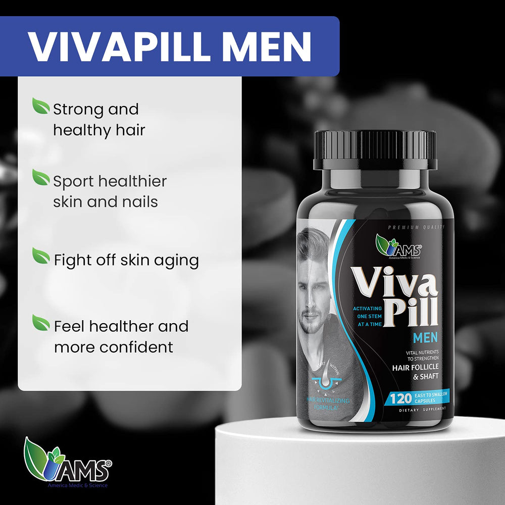 VivaPill Men capsules close-up showing smooth texture and potency