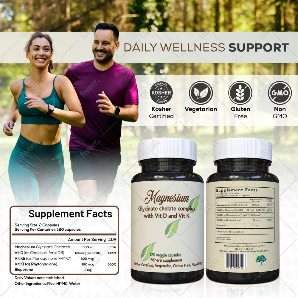 American Anti-Aging vegan kosher magnesium capsules in a clean daily vitality formula.