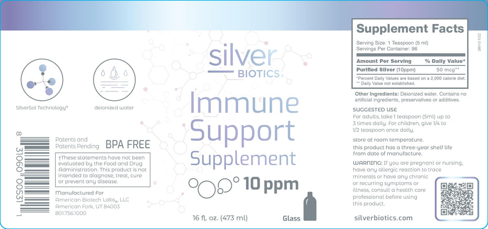 Usage scene with American Biotech Labs SilverBiotics on kitchen counter.