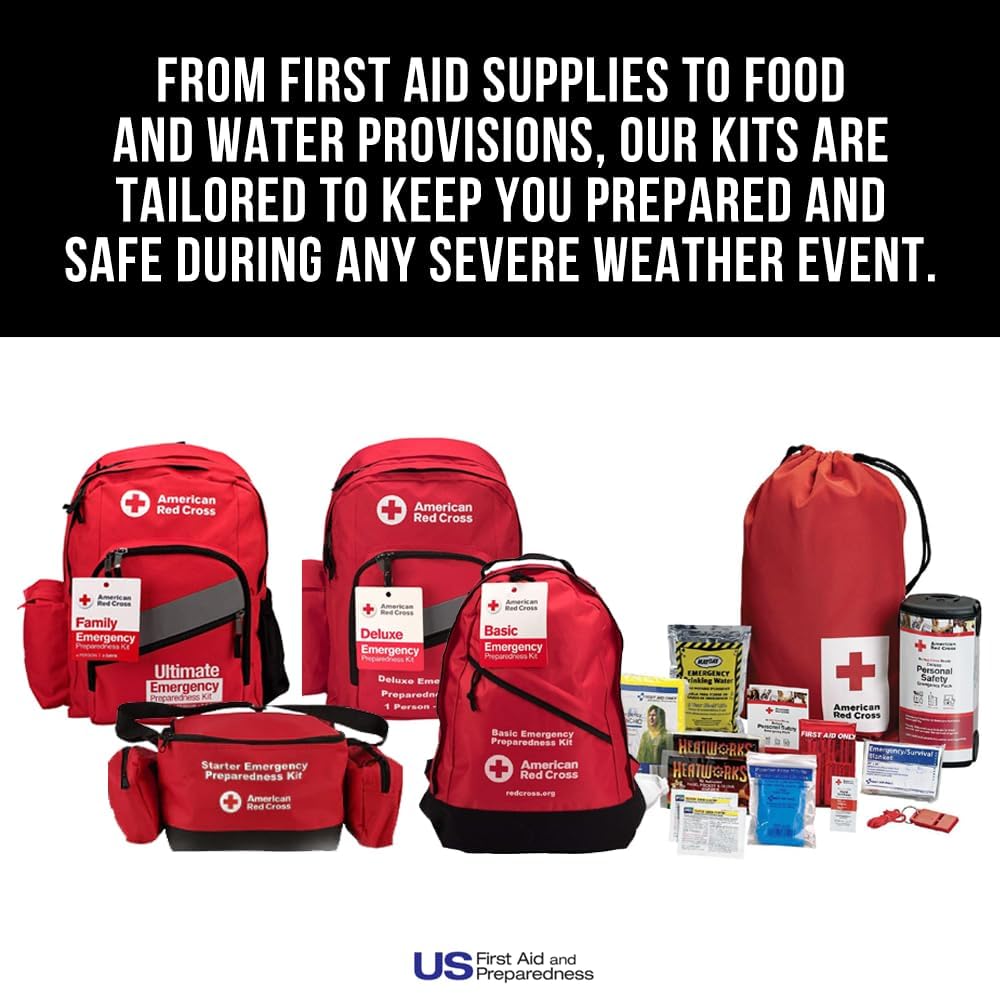 American Red Cross kit thermometer helps monitor temperature during home emergencies.