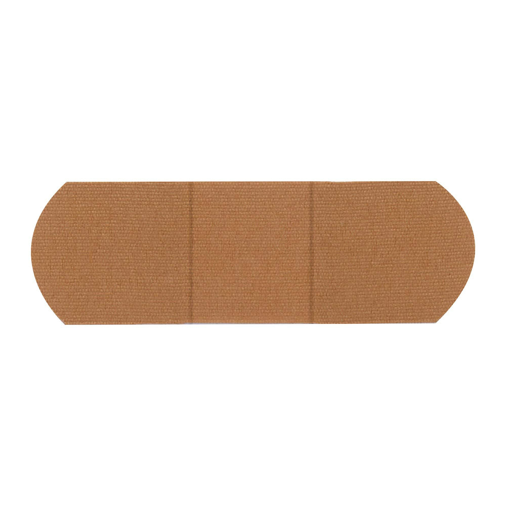 American White Cross tan fabric adhesive bandage 1x3 provides breathable, comfortable protection for minor wounds.