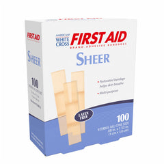 American White Cross sheer adhesive strip in sterile packaging for reliable first aid