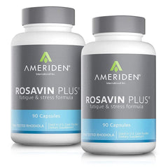 Ameriden Rosavin Plus bottle front showing packaging for daily energy and focus