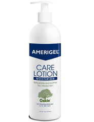 AMERIGEL Care Lotion label on bottle for easy daily use and gentle care.