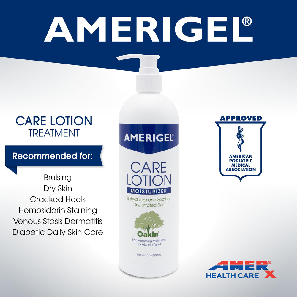 AMERIGEL Care Lotion pump-dispense for convenient application and quick absorption.