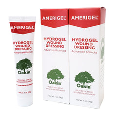 Amerigel hydrogel texture close-up showing soft, liquid-like coverage on wound