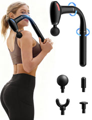 Amervie 3-in-1 massage gun with back extension for easy reach.
