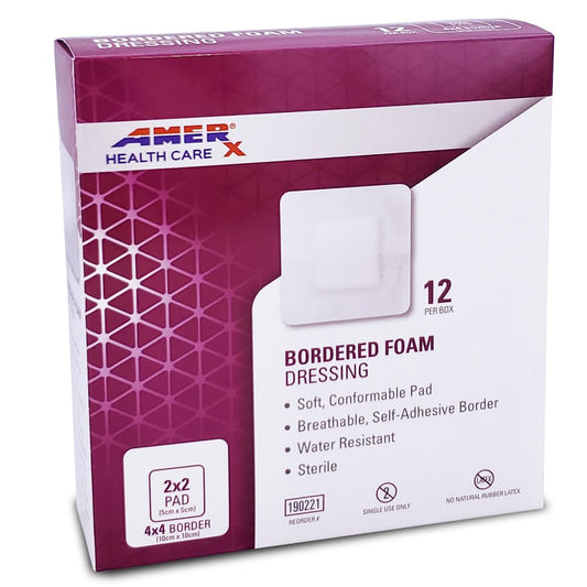 AMERX bordered foam dressing pack for exudate management