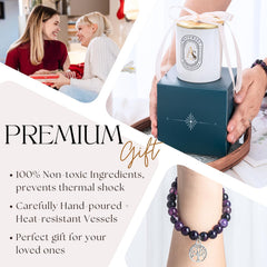 Ames Soeurs amethyst bracelet 6-8mm with crystals for balanced mood