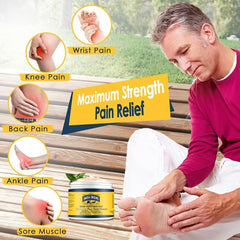 Hands applying Amish Origins cream to affected joint area