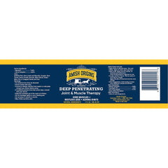 Amish Origins greaseless texture emphasizes non-sticky, quick absorption.