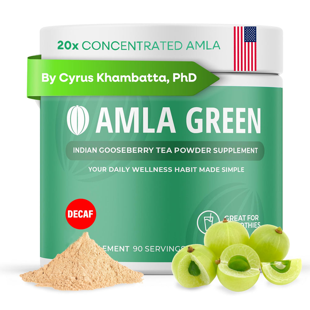 Amla Green 20x concentrated amla powder bottle for daily routine
