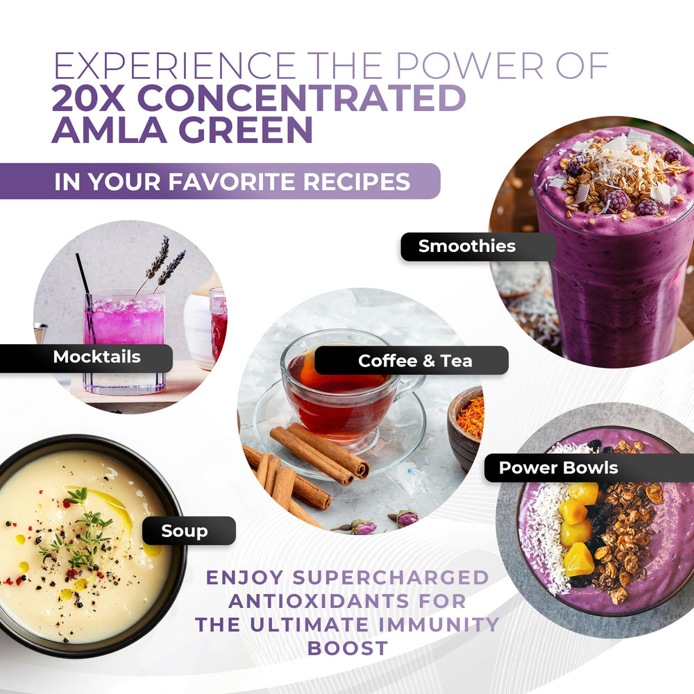 Vegan, gluten-free, allergen-friendly Amla Green formula
