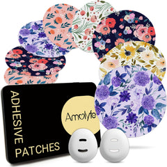 Amolyfe Dexcom G7 floral overpatch pack for secure CGM wear