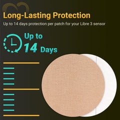 Amolyfe Libre 3 hypoallergenic adhesive patches suitable for sensitive skin.