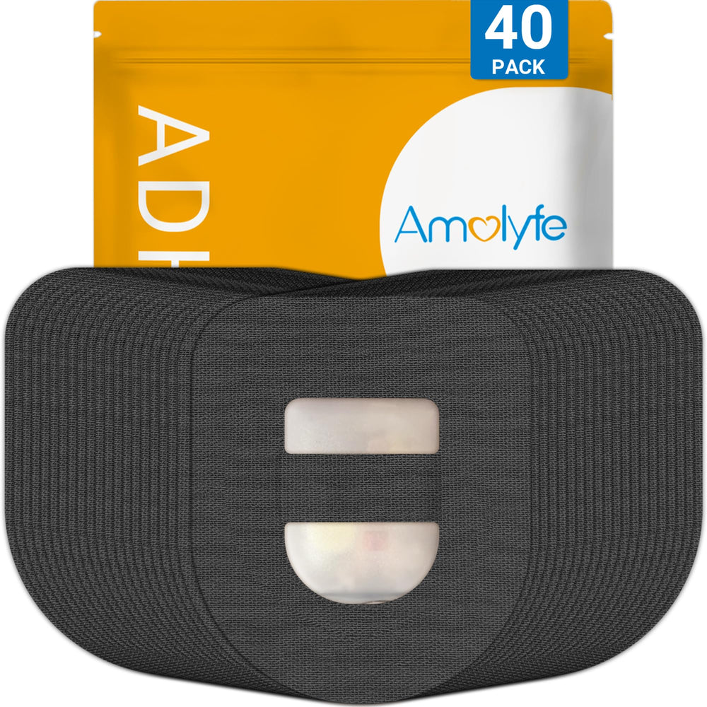 Amolyfe Omnipod 5 adhesive patch waterproof in black for secure wear.