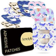 Amolyfe Omnipod overpatch with middle strap secures the pod during activity