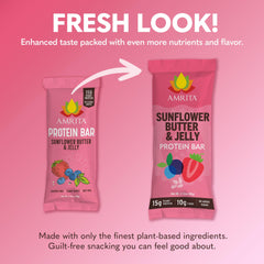 Amrita Nut Free Sunflower Bar close-up shows texture and natural ingredients for on-the-go energy.