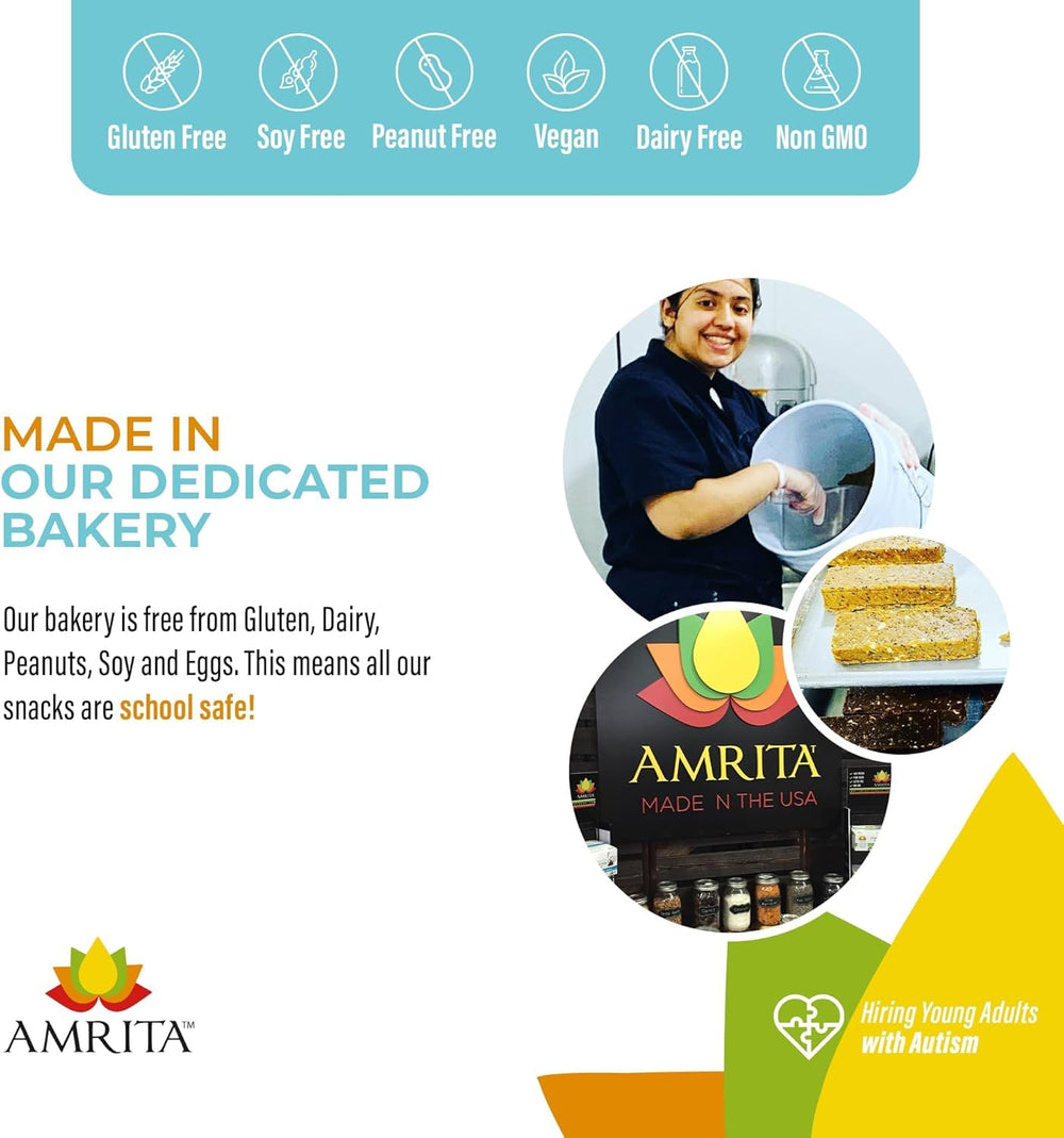 Small-batch allergen-free bakery origin boosts Amrita trust.