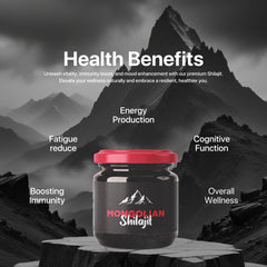 AMU Nutrition black Shilajit resin closeup reveals rich texture and authenticity