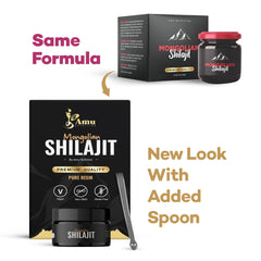 AMU Nutrition Shilajit resin pour shows easy daily use and quick dosing