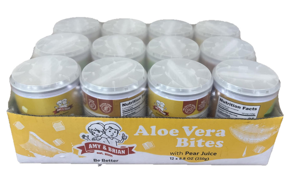Amy & Brian Aloe Vera Bites coconut water variation showcasing refreshing flavor blend