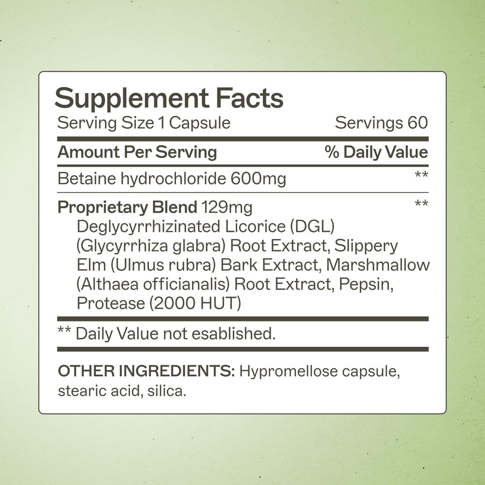 Amy Myers MD Acid Restore capsules, promoting gut health.