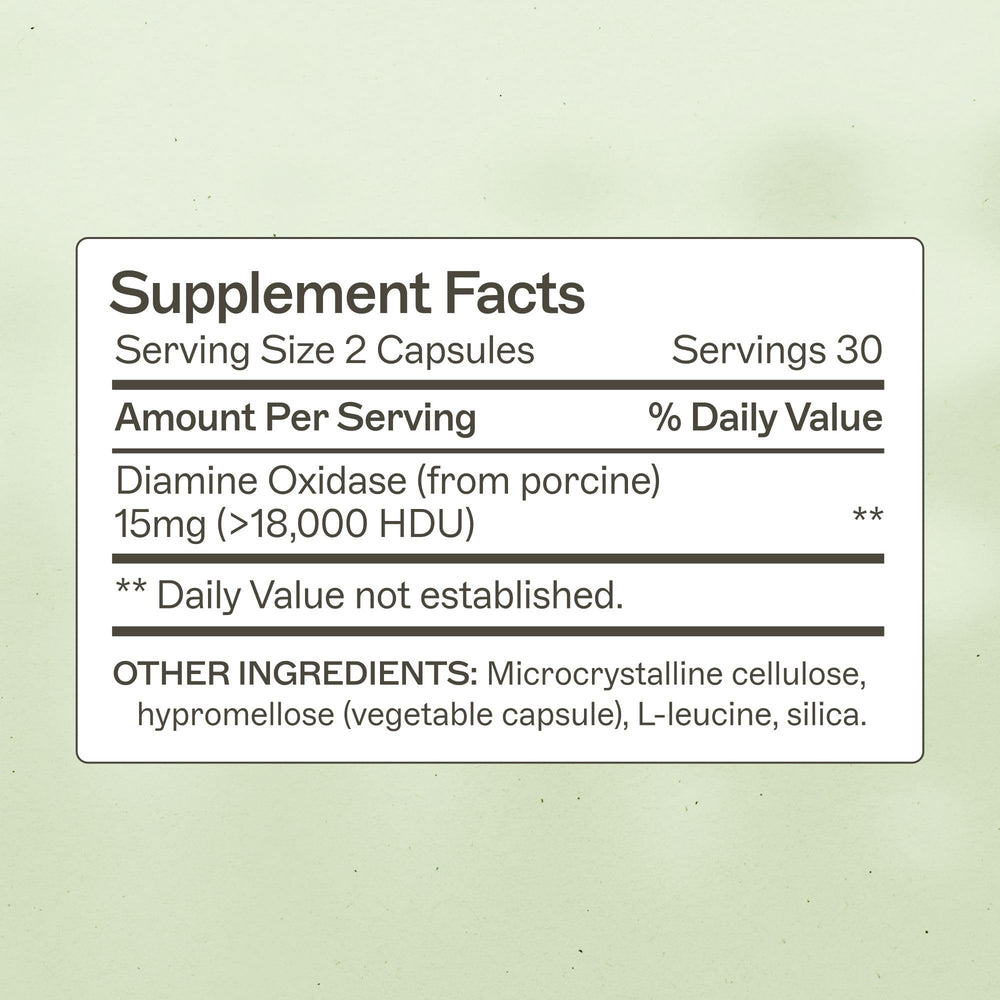 Amy Myers MD Histazyme DAO tablet close-up for digestion support.