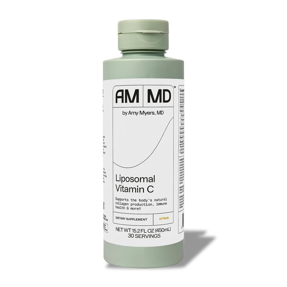 Amy Myers MD Liposomal Vitamin C bottle front view highlighting high-absorption formula for immune support
