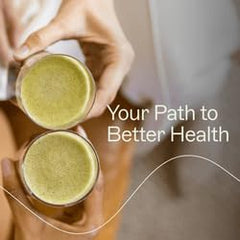 Amy Myers MD Liposomal Vitamin C bottle on a kitchen counter highlighting clean ingredients