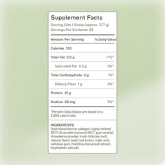 Scoop of Amy Myers MD paleo protein powder strawberry and cream for daily nourishment.