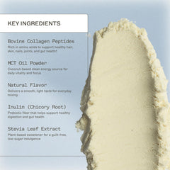 Smooth shake in glass with salted caramel flavor, gluten-free and non-dairy