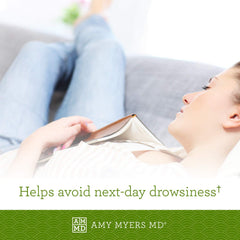 Amy Myers MD Rest and Restore beside comforting evening setup for winding down.