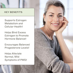 EstroProtect label featuring broccoli seed extract for monthly comfort.