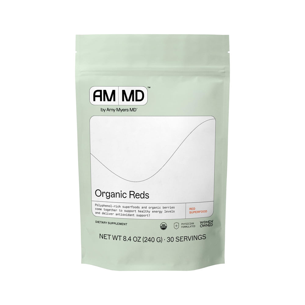 Amy Myers MD Organic Reds Superfood Beetroot image highlighting vibrant color and circulation-supporting nutrients