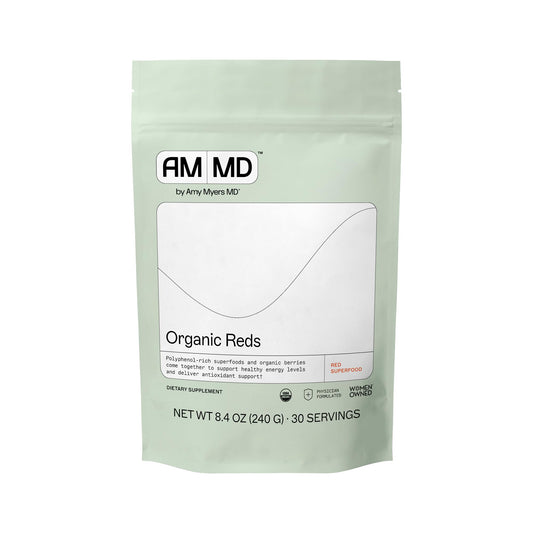 Amy Myers MD Organic Reds Superfood Beetroot image highlighting vibrant color and circulation-supporting nutrients