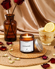 AMYRYLAN six-fragrances-collection candle assortment display.