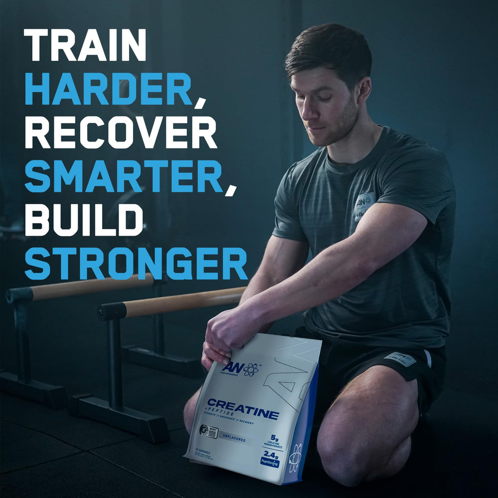 AN Performance Creatine Monohydrate Peptide in a kitchen ready for workouts