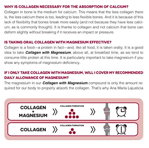 Nutrition facts and ingredients on the Ana Maria Lajusticia collagen label.