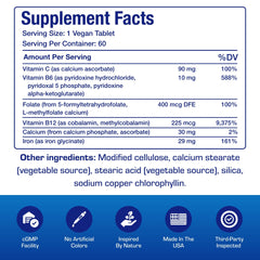 Anabolic Laboratories methyl B complex tablets paired with iron