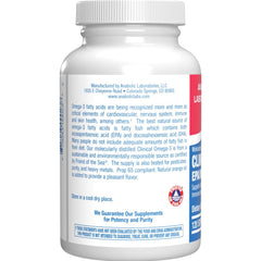 Anabolic Laboratories Omega 3 bottle label close-up shows 1200 mg EPA/DHA per serving.