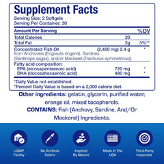 Anabolic Laboratories Omega 3 orange flavor bottle, citrus aroma for daily use.