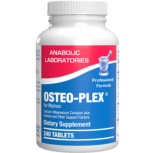 Anabolic Laboratories Osteo-Plex bottle with easy-to-swallow tablets.
