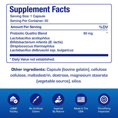 Anabolic Laboratories Quadbiotic digestive health graphic illustrating gut balance