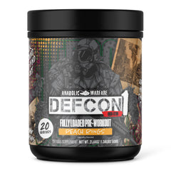 Anabolic Warfare Defcon1 peach rings tub ready for a high-energy workout.