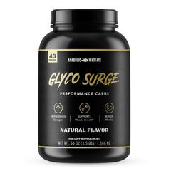 Anabolic Warfare Glyco Surge bottle ready for post-workout glycogen replenishment
