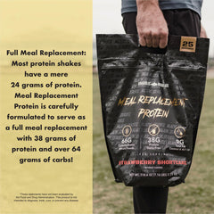 Anabolic Warfare Meal Replacement Protein chocolate 25 servings packaging for daily use.