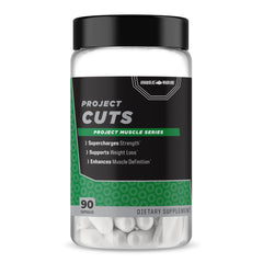 Anabolic Warfare Project Cuts bottle front view highlighting stimulant-free formula for lean strength.