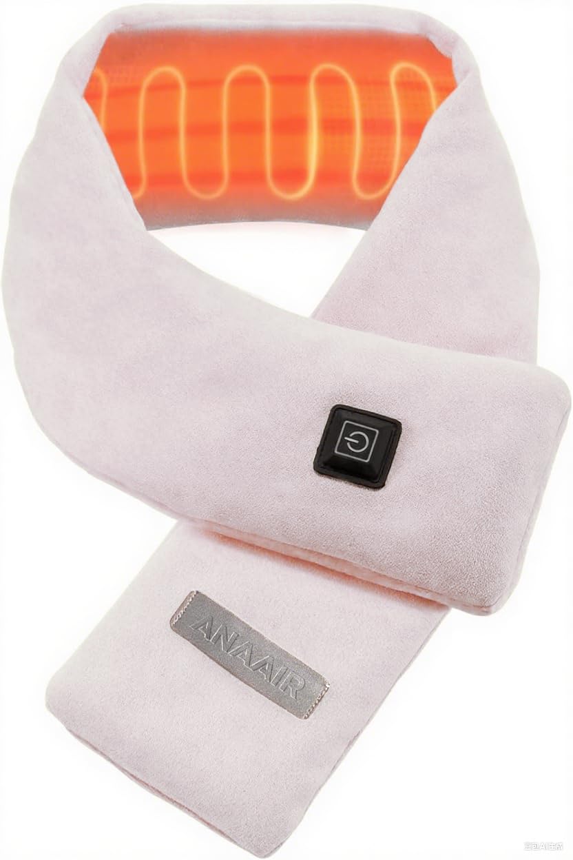 AnaAir neck heating pad front view offering cordless warmth for on-the-go comfort.
